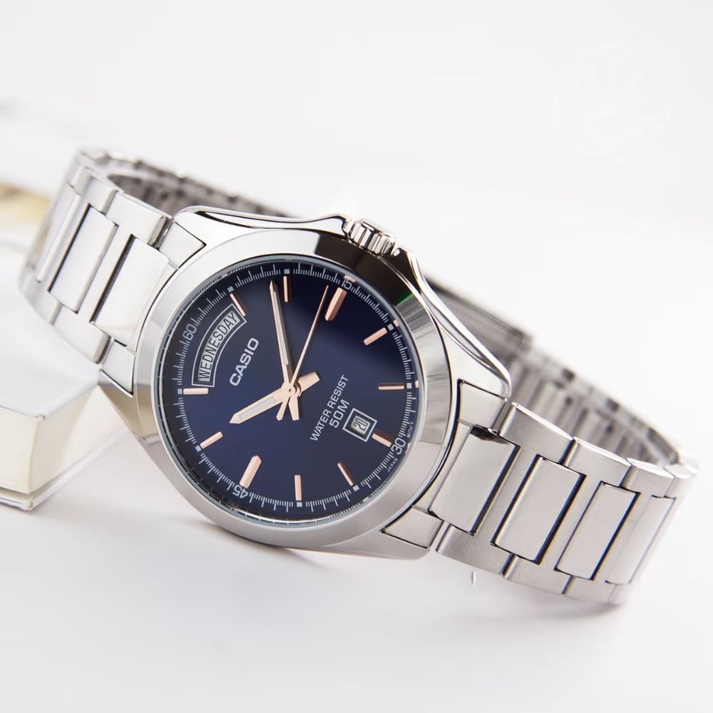 Casio Nam MTP-1370D-2AVDF Mặt Xanh Dương, Quartz Chính Hãng 5 Dong ho Casio Nam MTP 1370D 2AVDF Chinh hang 2