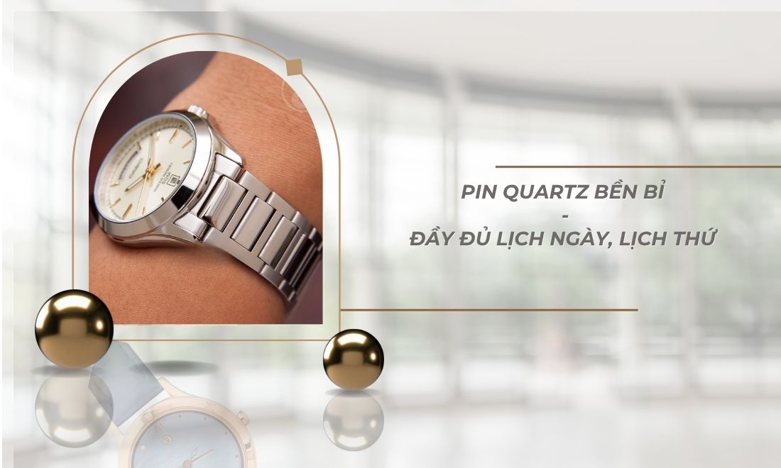 Đồng Hồ Casio MTP-1370D-9AVDF Dây Kim Loại, Giá Cạnh Tranh 14 Casio MTP-1370D-9AVDF được trang bị Pin Quartz bền bỉ, hiển thị đầy đủ lịch ngày và lịch thứ