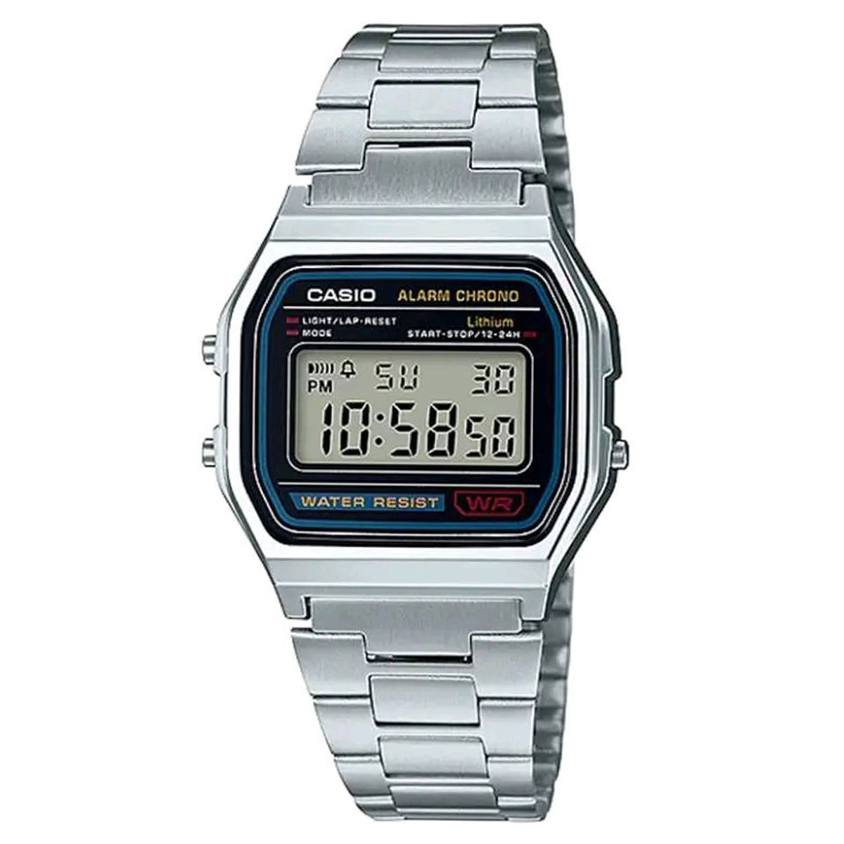 Đồng Hồ Casio Nam A168WA-1DF Chính Hãng, Dây Kim Loại 316L