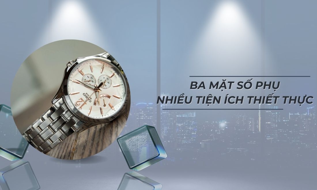 Ba mặt số phụ cung cấp nhiều tiện ích thiết thực