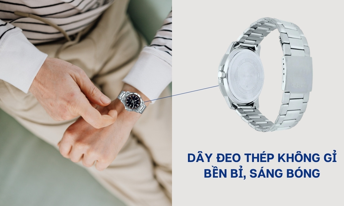 Đồng Hồ Casio MTP-VD01D-1E2VUDF – Chính Hãng, Uy Tín 12 day deo ben bi 5