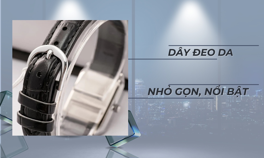 dây da màu đen nhỏ gọn