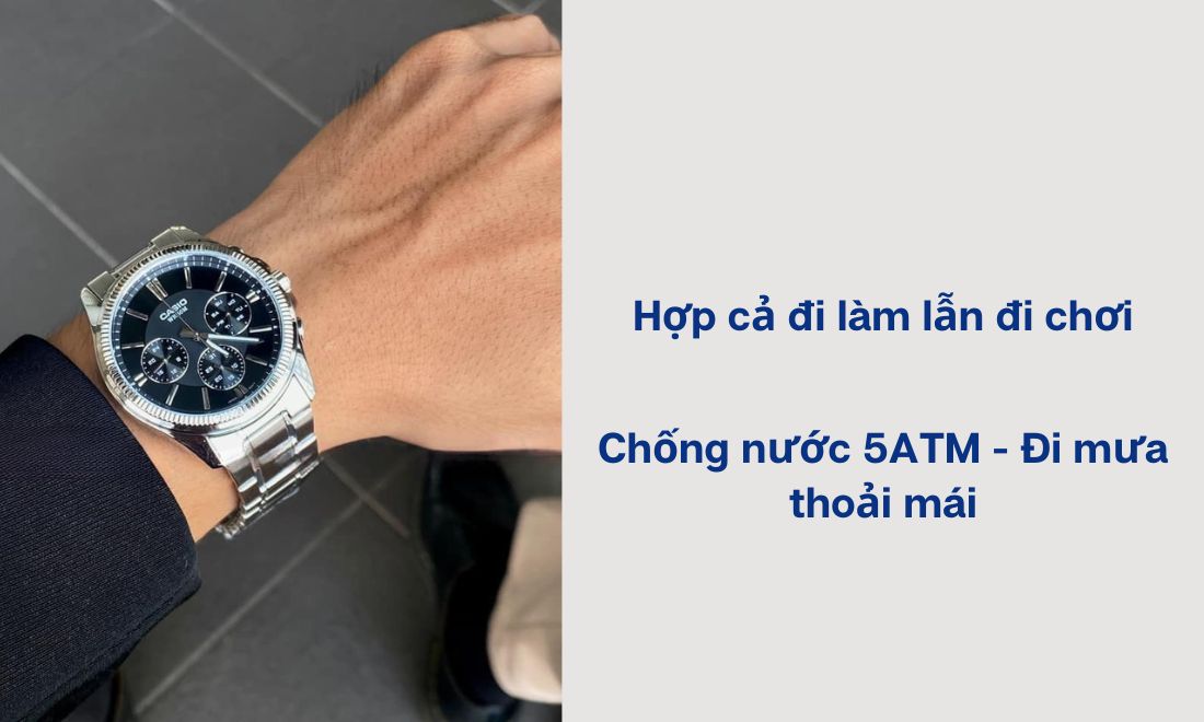 Casio MTP-1375D-1A Viền Khía, Sang Trọng 15 CASIO MTP-1375D-1A hợp cả đi làm lẫn đi chơi hay đi dự tiệc, đảm bảo ở sân chơi nào cánh mày râu cũng được tỏa sáng