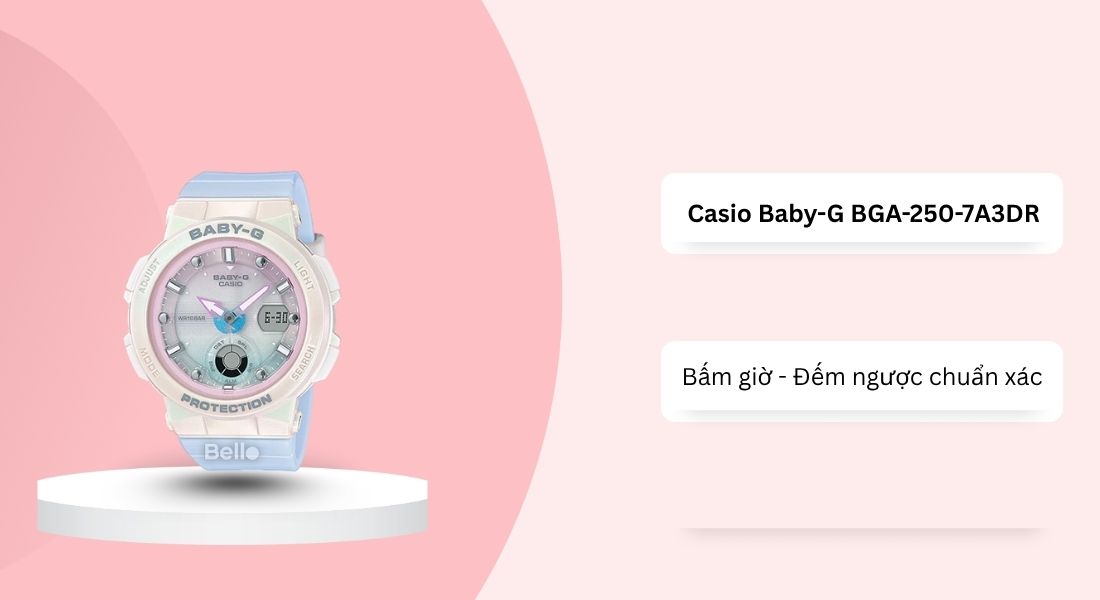 Ngoài xem giờ, còn có tính năng bấm giờ và đếm ngược 