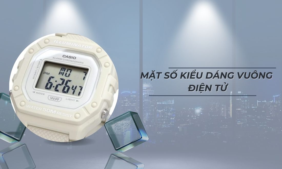 Mặt số kiểu dáng vuông điện tử