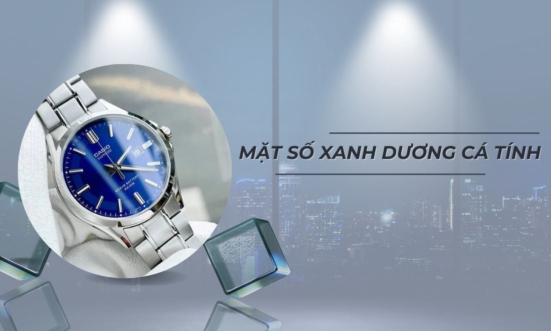 Mặt số xanh dương cá tính, ấn tượng