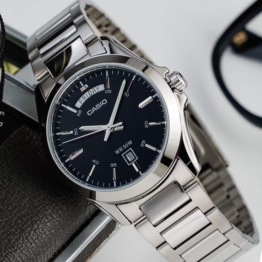 Đồng Hồ Nam Casio MTP-1370D-1A1VDF Chính Hãng, Uy Tín 3 MTP-1370D-1A1VDF góc trái