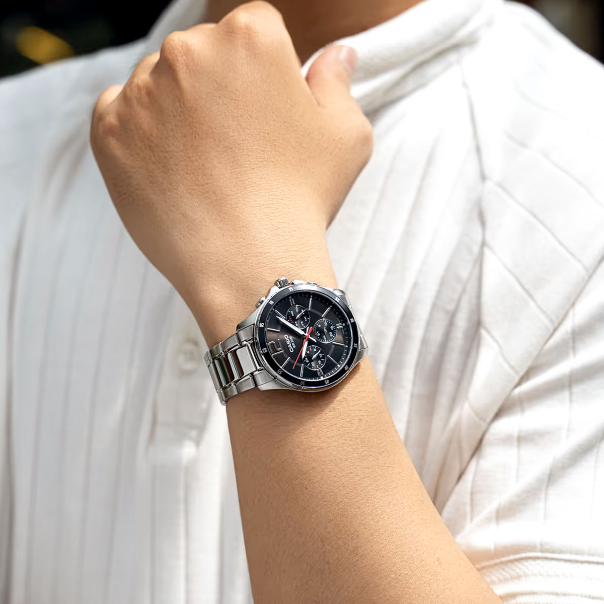Đồng hồ Casio MTP-1374D-1AVDF 3 mặt 6 kim 5 mtp 1374d 1avdf 5.5