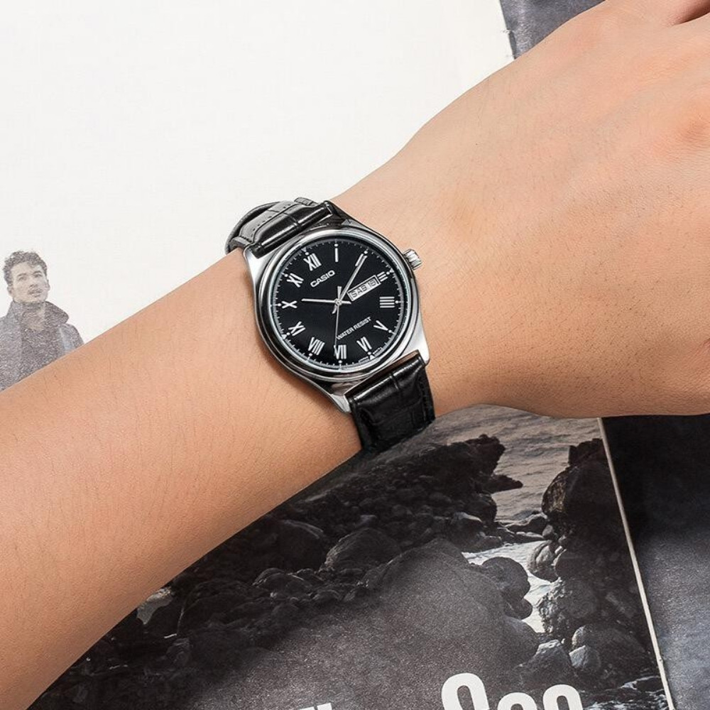 Đồng hồ Nam Casio MTP-V006L-1BUDF Chính Hãng, Uy Tín 6 mtp-v006l-1budf lên tay chi tiết