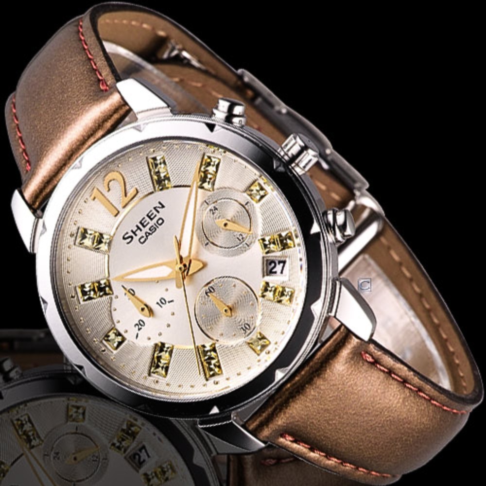 Đồng Hồ Casio Sheen SHE-5024BL-9A Chính Hãng, Uy Tín 3 SHE-5024BL-9A bên trái