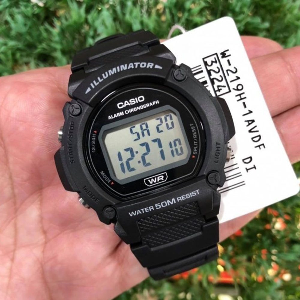 Casio W-219H-1AVDF Chuẩn Chính Hãng 3 w 219h 1av 2