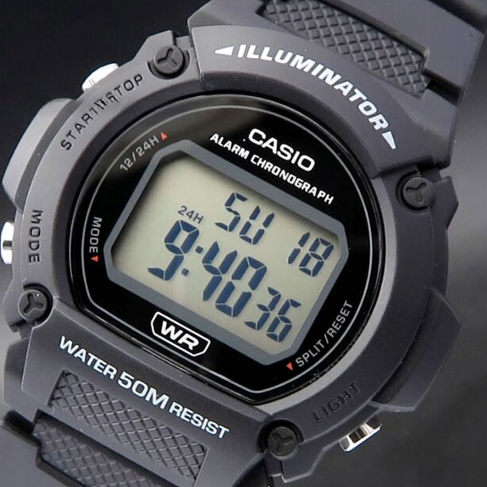 Casio W-219H-1AVDF Chuẩn Chính Hãng 4 w 219h 1av 3