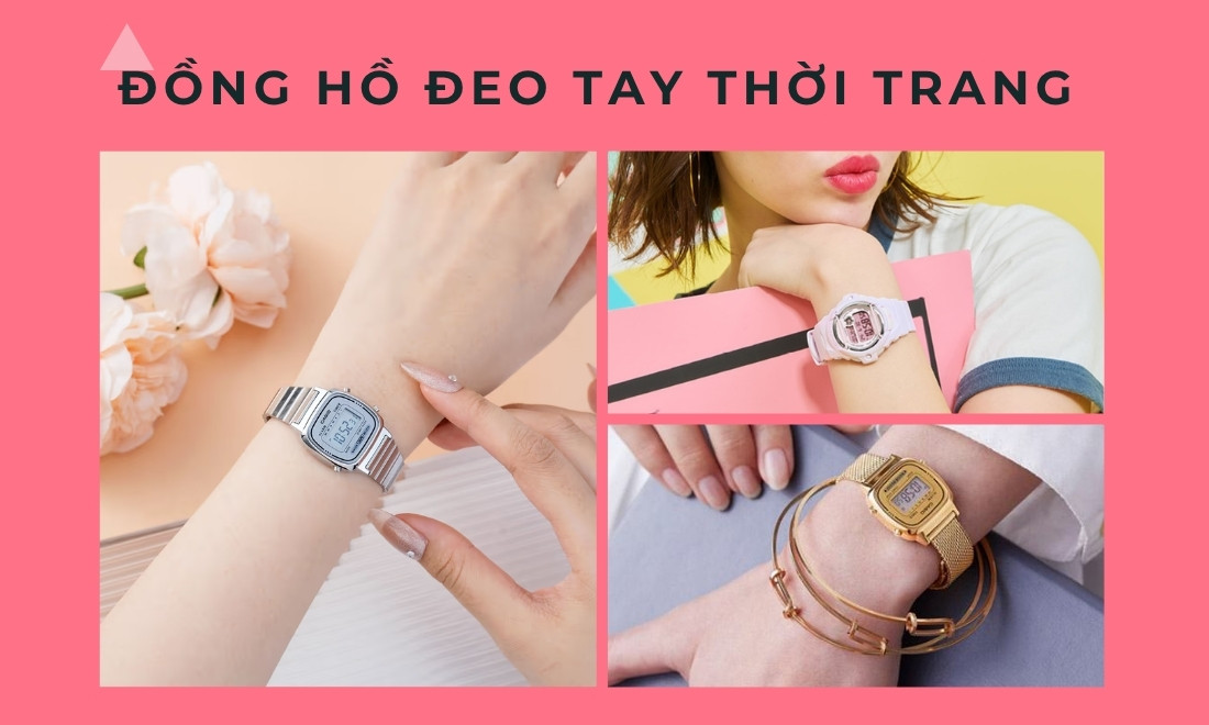 Mẫu đồng hồ dây kim loại ánh vàng – điểm nhấn thanh lịch cho cổ tay nàng bạn thân.