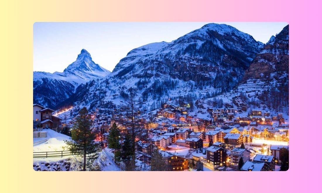Zermatt là ngôi làng yên bình dưới chân núi Matterhorn